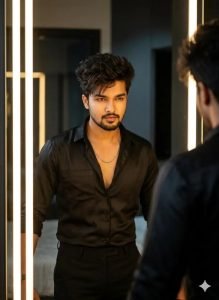 Boys Mirror Selfie Ai Photo Editing Prompt